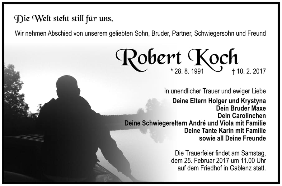 Traueranzeige Robert Koch