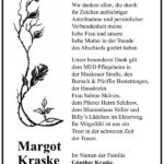 Danksagung Margot Kraske