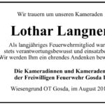 Nachruf Lothar Langner