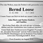 Danksagung Bernd Loose