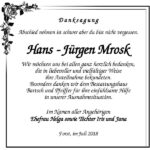 Danksagung Hans-Jürgen Mrosk