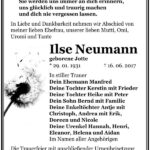 Traueranzeige Ase Neumann