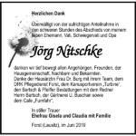 Traueranzeige Jörg Nitschke