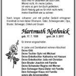 Traueranzeige Hartmuth Nothnick