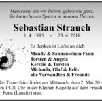 Traueranzeige Sebastian Strauch