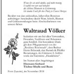 Danksagung Waltraud Völker