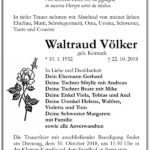 Traueranzeige Waltraud Völker, geb. Kornack