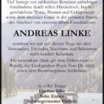 Danksagung Andreas Linke