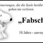 Jahresgedenken „Fabsche“