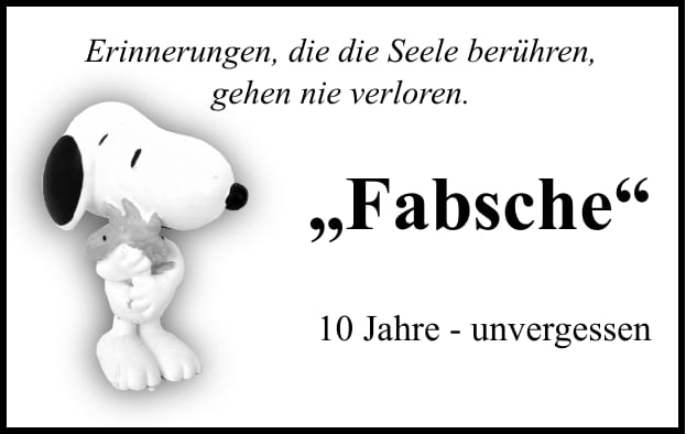 Jahresgedenken „Fabsche“