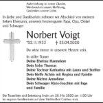 Traueranzeige Norbert Voigt