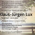 Traueranzeige Klaus-Jürgen Lux