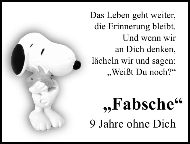 Jahresgedenken „Fabsche“