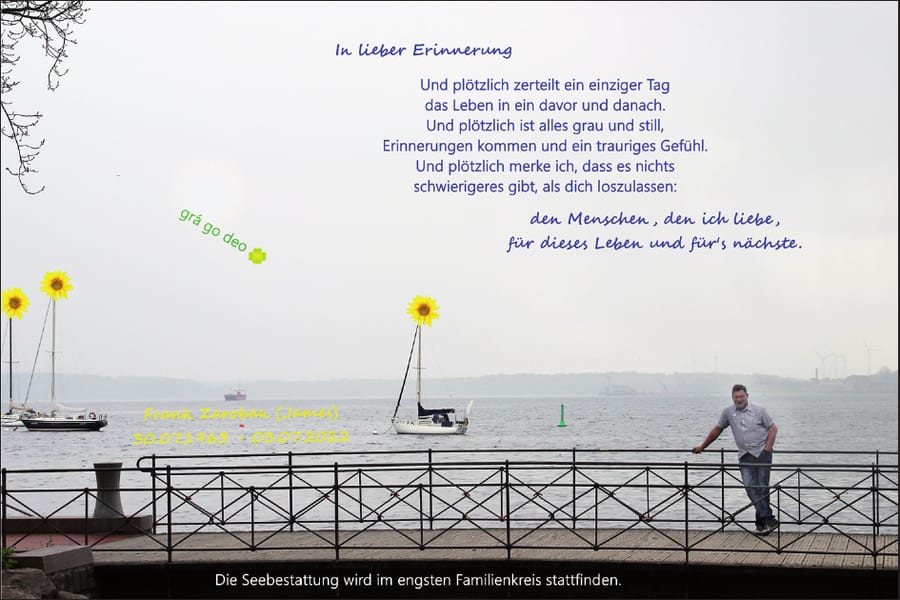 Traueranzeige Frank Zaroban