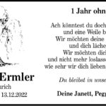 Jahresgedenken Gabriela Ermler, geb. Heinrich