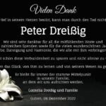 Danksagung Peter Dreißig