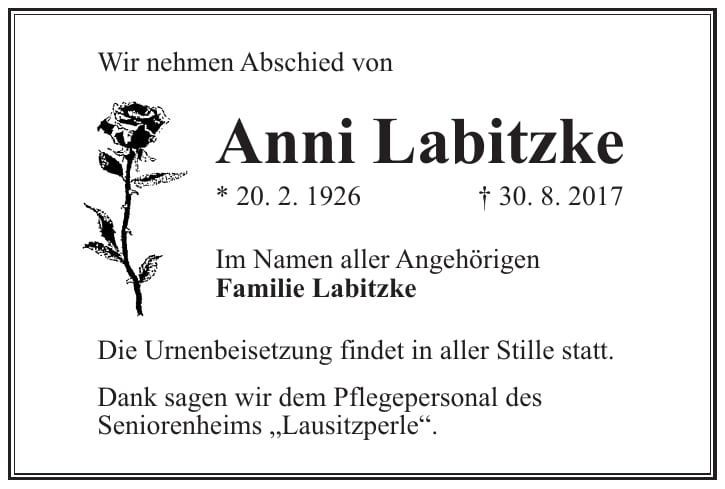Danksagung Anni Labitzke