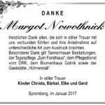 Danksagung Margot Nowothnick
