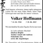 Traueranzeige Volker Hoffmann