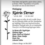 Traueranzeige Katrin Derner