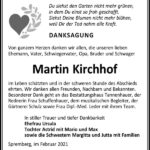 Danksagung Martin Kirchhof