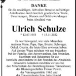 Danksagung Ulrich Schulze