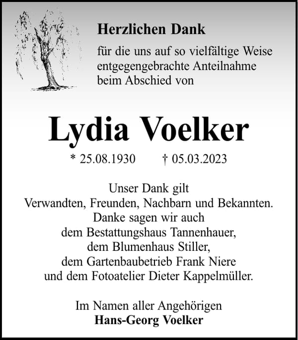 Danksagung Lydia Voelker