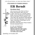 Danksagung Elli Berndt