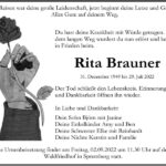 Traueranzeige Rita Brauner