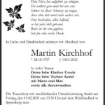 Traueranzeige Martin Kirchhof