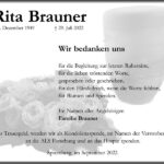 Danksagung Rita Brauner