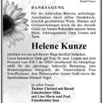Danksagung Helene Kunze
