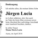 Danksagung Jürgen Lucia