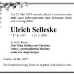 Traueranzeige Ulrich Selleske