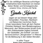Danksagung Giesela Knöchel