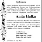 Danksagung Anita Halka