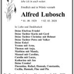 Traueranzeige Alfred Lubosch