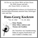 Traueranzeige Hans-Georg Kockrow