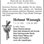 Traueranzeige Helmut Wussogk