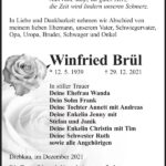 Traueranzeige Winfried Brül