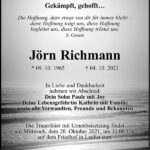 Traueranzeige Jörn Richmann