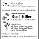 Traueranzeige René Hiller
