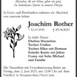 Traueranzeige Joachim Rother