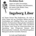 Danksagung Ingeborg Libor