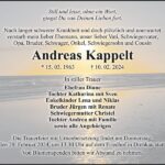 Traueranzeige Andreas Kappelt
