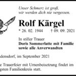 Traueranzeige Rolf Kärgel