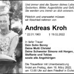 Traueranzeige Andreas Kroh