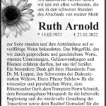 Danksagung Ruth Arnold