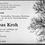 Danksagung Andreas Kroh