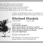 Traueranzeige Eberhard Handrek